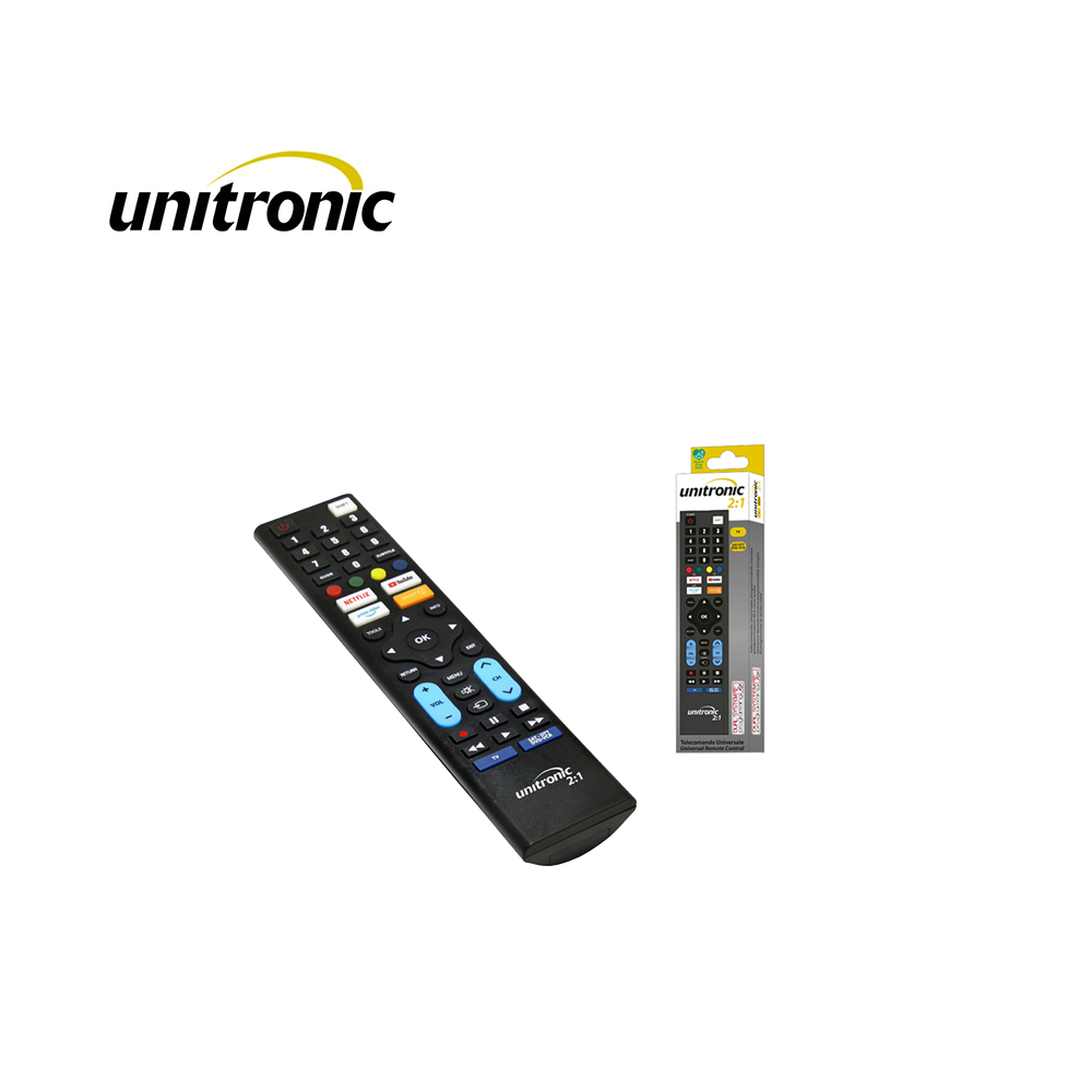 UNITRONIC - TELECOMANDO 2:1  UNIVERSALE PER TV-SAT-DTT-DVD-VCR