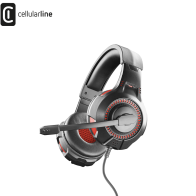 CELLULARLINE - MUSIC SOUND - CUFFIA GAMING CON JACK 3.5 MM E MICROFONO NERO
