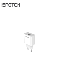 ISNATCH - ALIMENTATORE 1 PORTA USB 5W/1A SPINA BIANCO