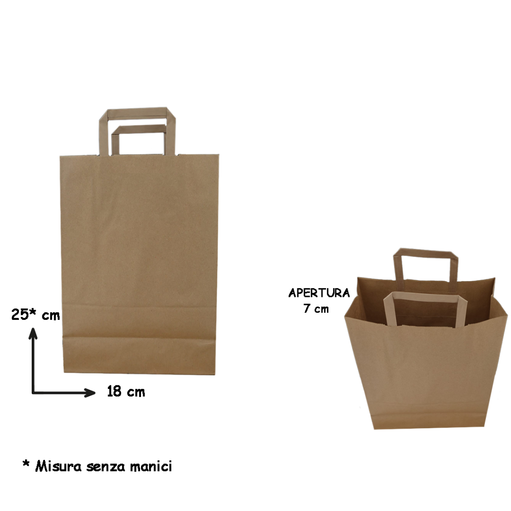 SHOPPER KRAFT AVANA MANIGLIA PIATTA CM 18x7x25