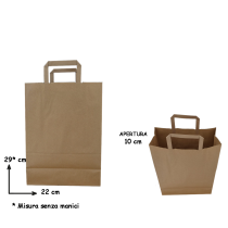 SHOPPER KRAFT AVANA MANIGLIA PIATTA CM 22x10x29 CF. DA PZ 10