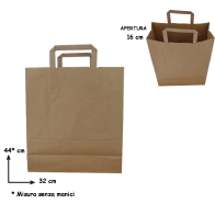 SHOPPER KRAFT AVANA MANIGLIA PIATTA CM 32x16x44 CF. DA PZ 10