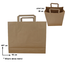 SHOPPER KRAFT AVANA MANIGLIA PIATTA CM 46x16x49 CF. DA PZ 10