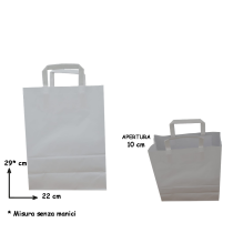SHOPPER KRAFT NEUTRO MANIGLIA PIATTA CM 22x10x29