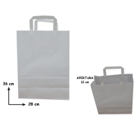 SHOPPER KRAFT NEUTRO MANIGLIA PIATTA CM 28x12x36 CF. DA PZ 10