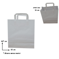SHOPPER KRAFT NEUTRO MANIGLIA PIATTA CM 32x16x44 CF. DA PZ 10