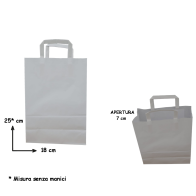 SHOPPER KRAFT NEUTRO MANIGLIA PIATTA CM 18x7x25 CF. DA PZ 10