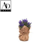 AD TREND - VASO JUTA+LAVANDA X DEC DIAM CM.10 x H CM. 24