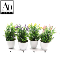 AD TREND - VASO+FIORI ASSORTITI 4 COLORI DIAM. CM.9 x H CM.26