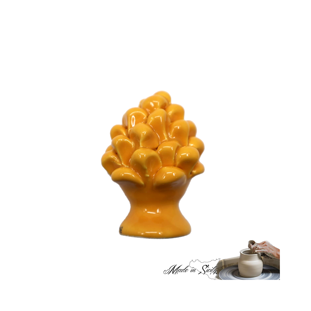 PIGNA IN CERAMICA VARIE COLORAZIONI H 7 CM - LAVORATO E DIPINTO A MANO "MADE IN SICILY"
