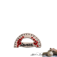 MEZZO GONIOMETRO DECORO E SCRITTA "LAUREA" CM 5 - LAVORATO E DIPINTO A MANO "MADE IN SICILY"