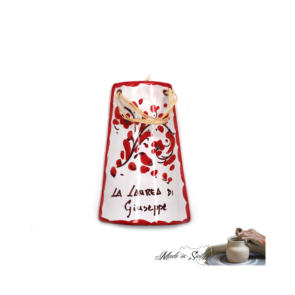 TEGOLINA IN CERAMICA H 9 CM - LAVORATO E DIPINTO A MANO "MADE IN SICILY"