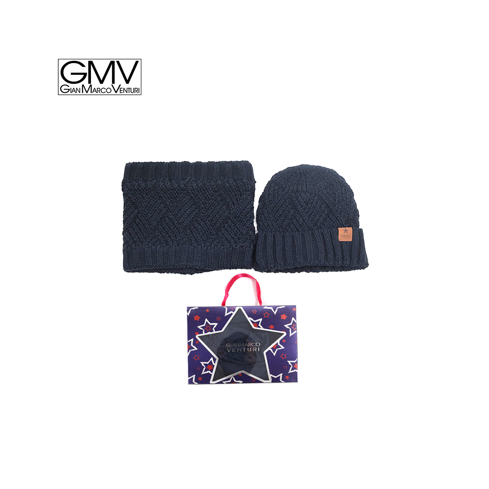 GIANMARCO VENTURI - SET BIMBO CAPPELLO + SCALDACOLLO IN CONFEZIONE REGALO