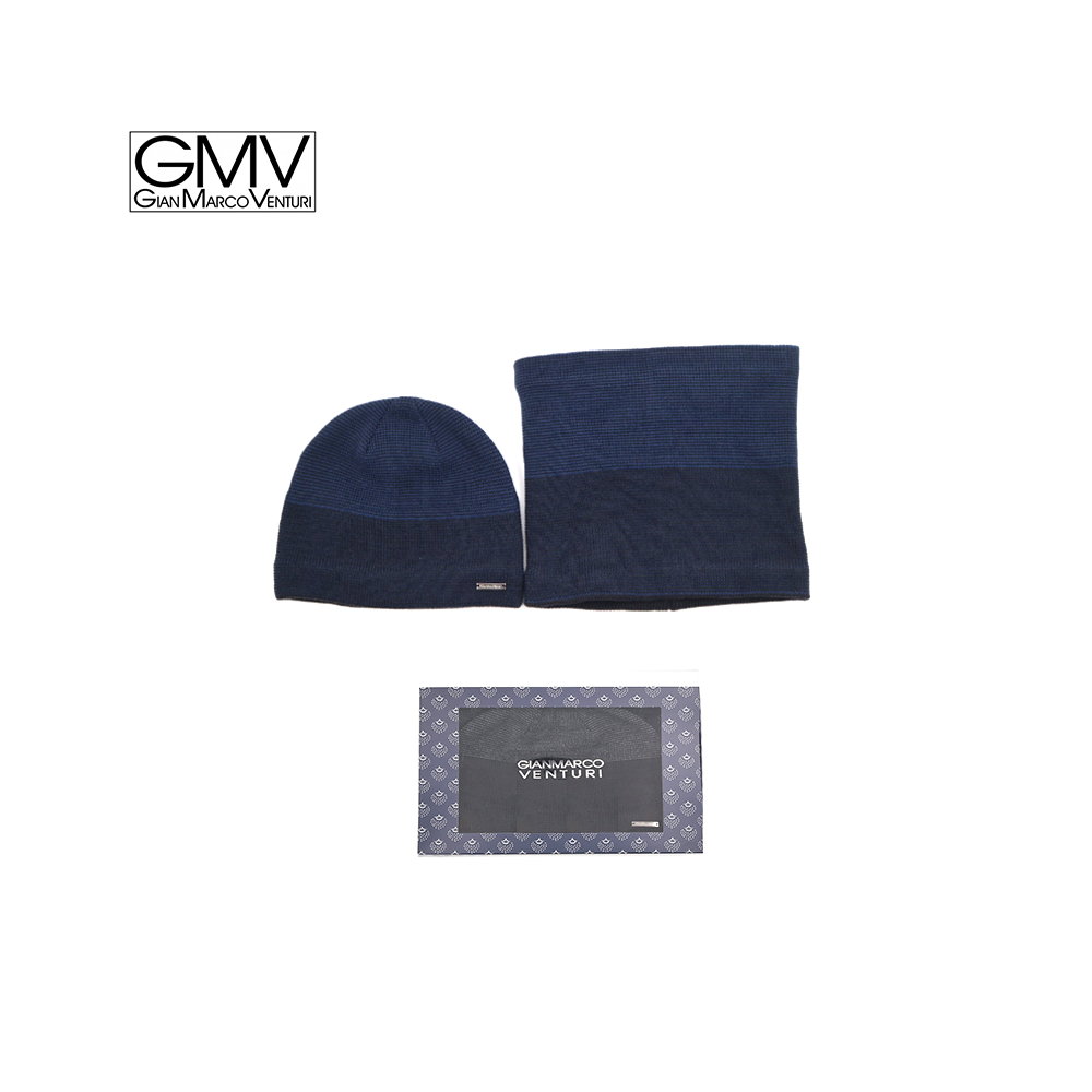GIANMARCO VENTURI - SET UOMO CAPPELLO + SCALDACOLLO IN CONFEZIONE REGALO