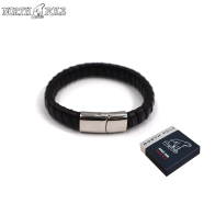 NORTH POLE - BRACCIALE CUOIO E ACCIAIO INOSSIDABILE