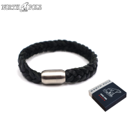 NORTH POLE - BRACCIALE CUOIO E ACCIAIO INOSSIDABILE