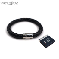 NORTH POLE - BRACCIALE CUOIO E ACCIAIO INOSSIDABILE