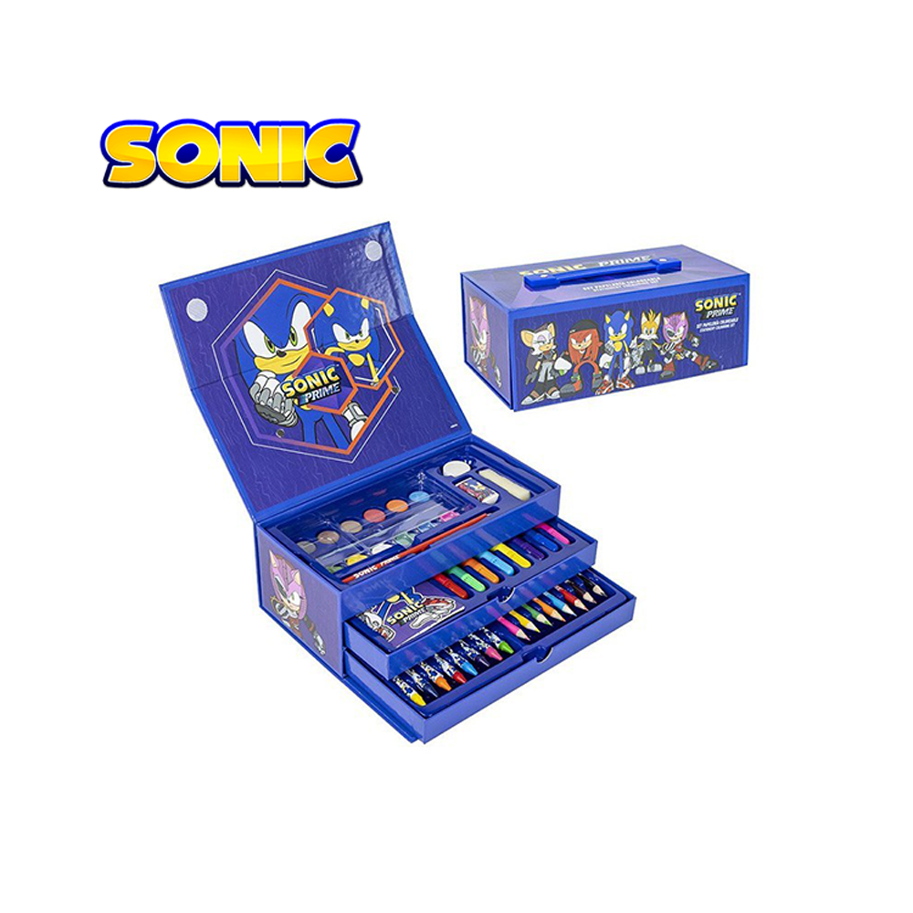 SONIC PRIME - SET CANCELLERIA DA COLORARE BRIEFCASE