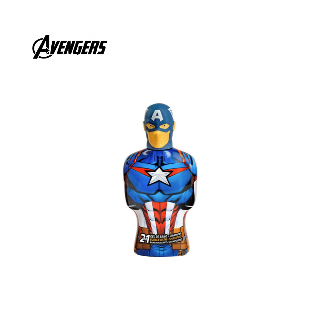 CAPITAN AMERICA BUSTO 3D 2IN1 BAGNOSCHIUMA E SHAMPOO 350ML
