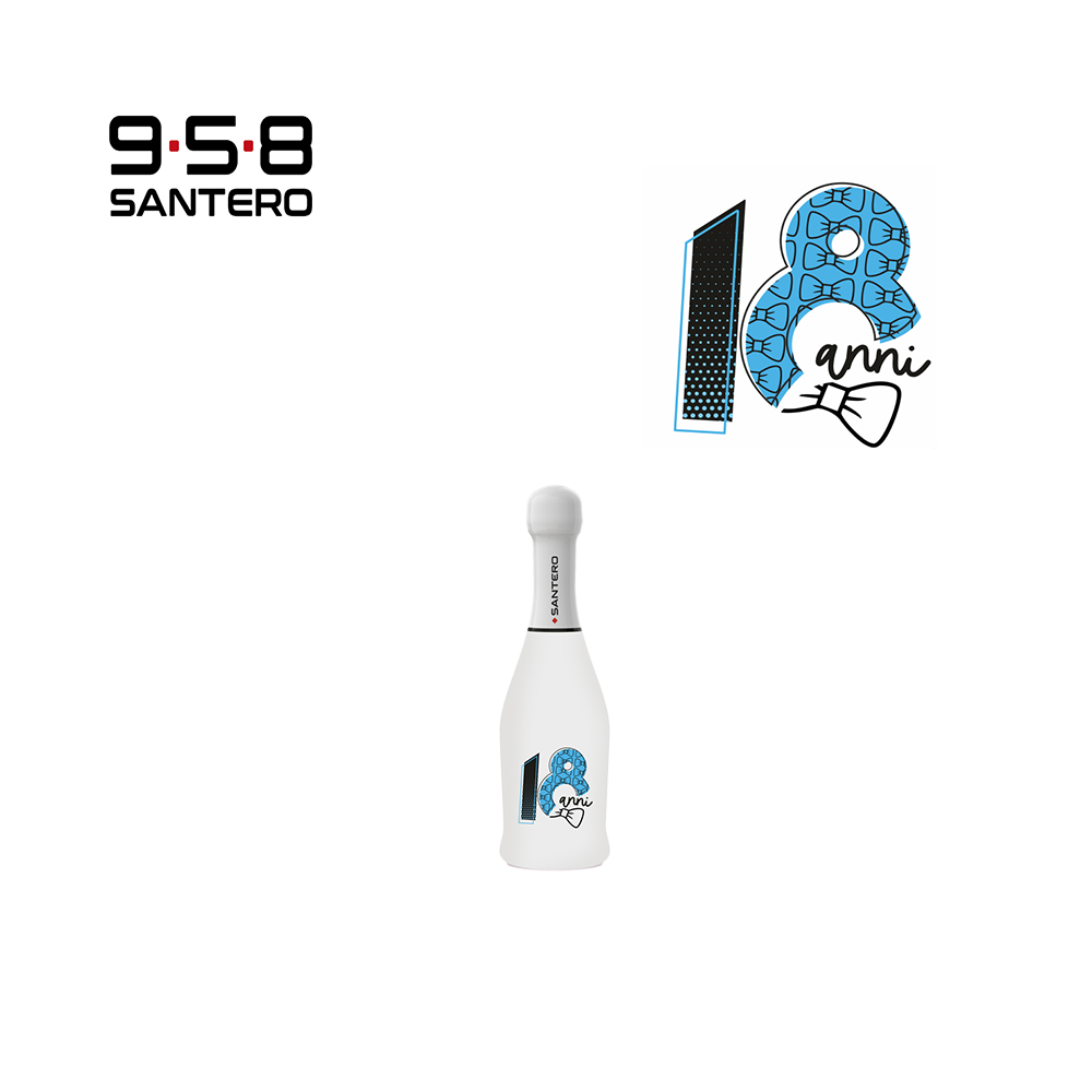 SANTERO 958 - SPUMANTE EXTRA DRY WHITE LT 0,20 BLU