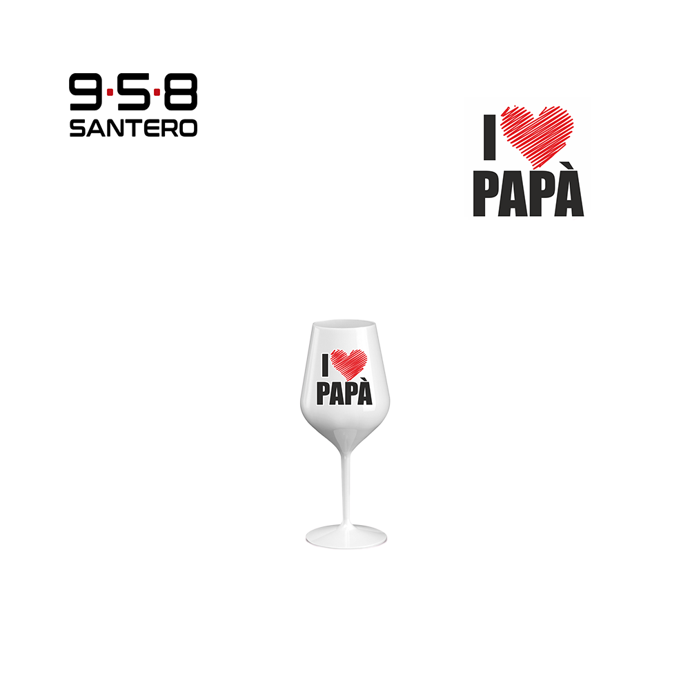 I LOVE PAPA' CALICE WINE COCKTAIL ABS BIANCO 470 CC I LOVE PAPA' CALICE WINE COCKTAIL ABS BIANCO 470 CC