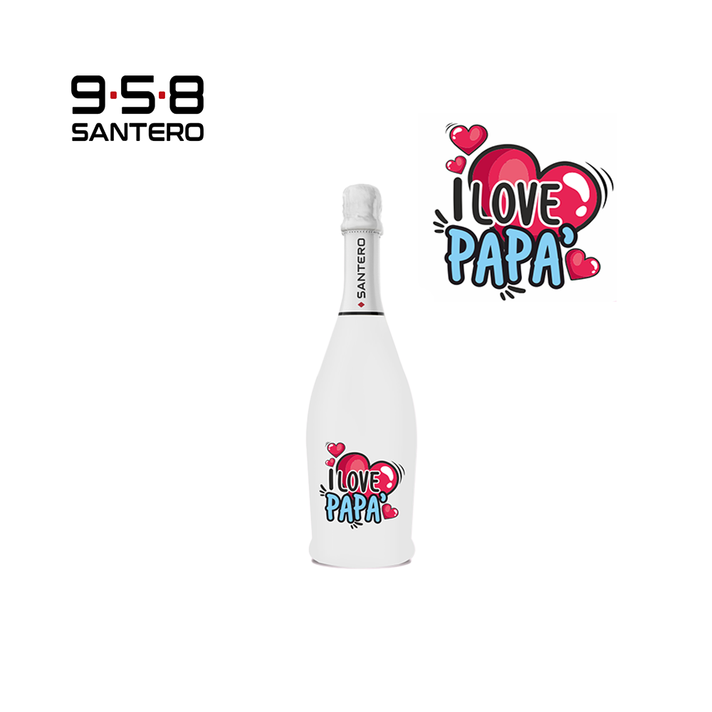 SANTERO 958 - SPUMANTE EXTRA DRY WHITE LT 0,75 I LOVE PAPA'
