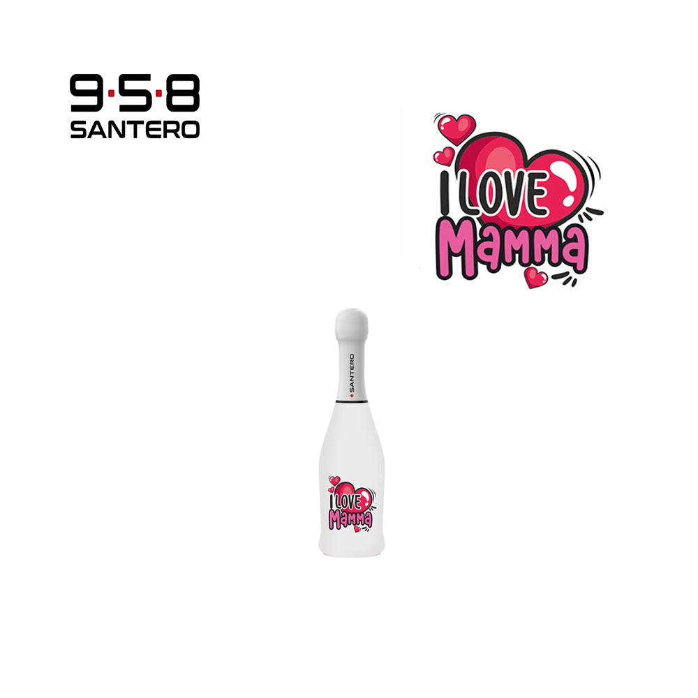 SANTERO 958 - SPUMANTE EXTRA DRY WHITE LT 0,20 I LOVE MAMMA