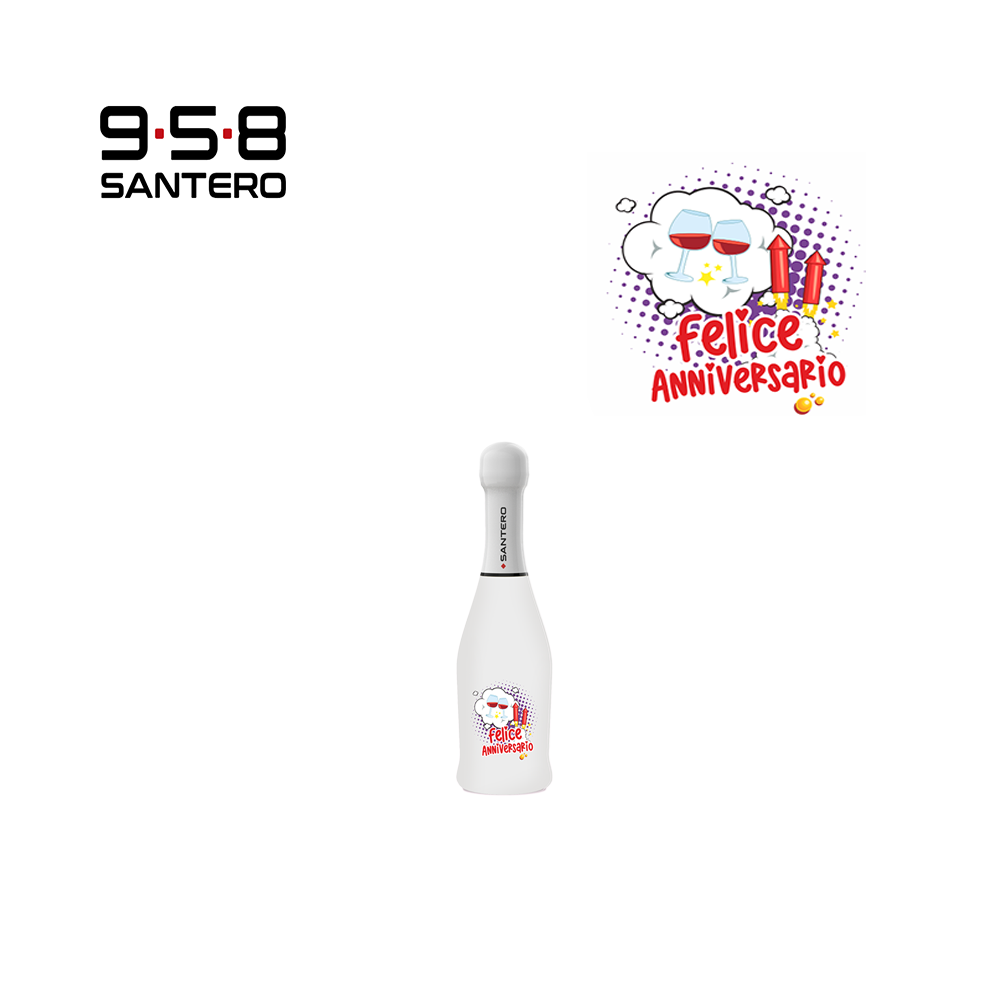 SANTERO 958 - SPUMANTE EXTRA DRY WHITE LT 0,20 FELICE ANNIVERSARIO