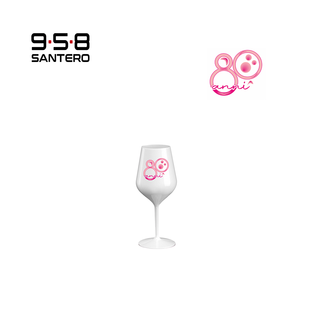 CALICE WINE COCKTAIL ABS BIANCO 470 CC NUMERI ROSA