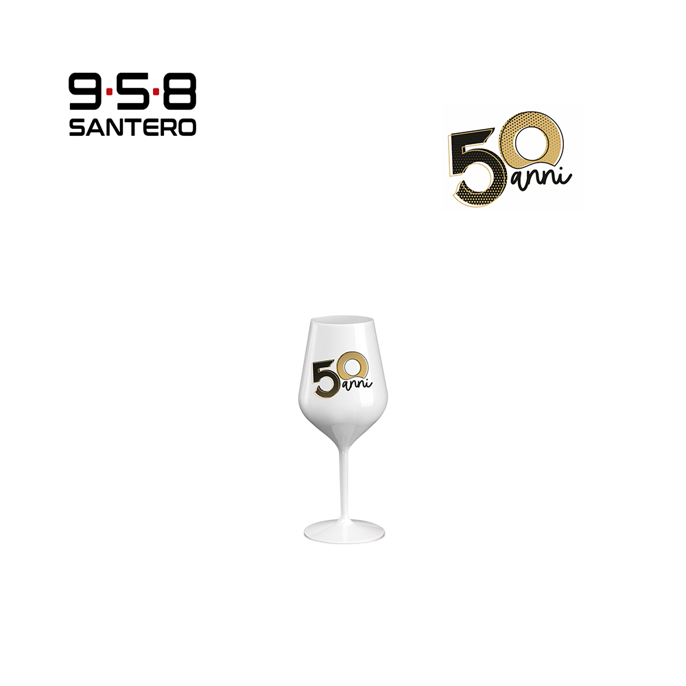 CALICE WINE COCKTAIL ABS BIANCO 470 CC NUMERI ORO