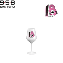 CALICE WINE COCKTAIL ABS BIANCO 470 CC NUMERI FUXIA