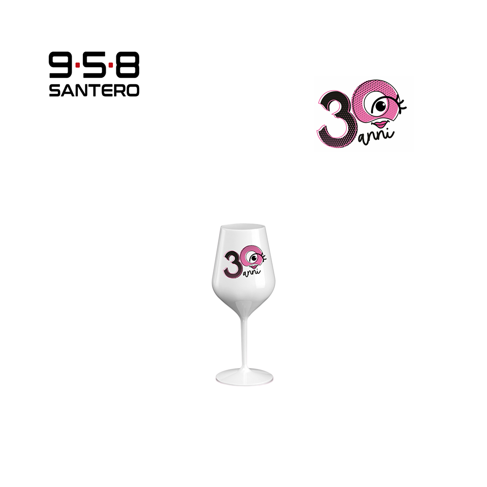 CALICE WINE COCKTAIL ABS BIANCO 470 CC NUMERI FUXIA