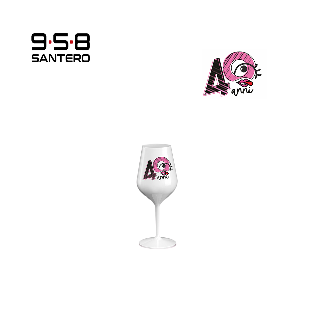CALICE WINE COCKTAIL ABS BIANCO 470 CC NUMERI FUXIA CALICE WINE COCKTAIL ABS BIANCO 470 CC NUMERI FUXIA