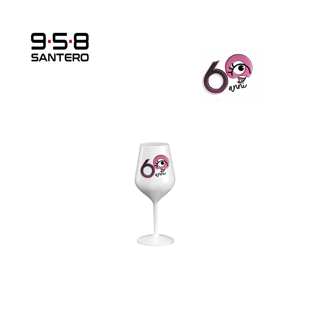CALICE WINE COCKTAIL ABS BIANCO 470 CC NUMERI FUXIA
