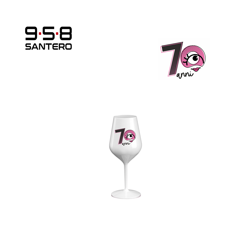 CALICE WINE COCKTAIL ABS BIANCO 470 CC NUMERI FUXIA