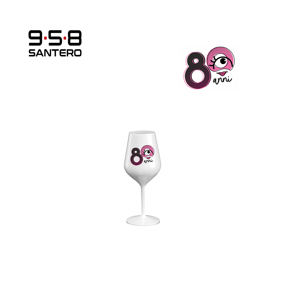 CALICE WINE COCKTAIL ABS BIANCO 470 CC NUMERI FUXIA