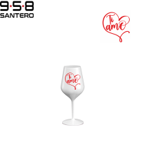 TI AMO CUORE ROSSO CALICE WINE COCKTAIL ABS BIANCO 470 CC