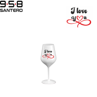I LOVE YOU CALICE WINE COCKTAIL ABS BIANCO 470 CC