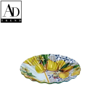 AD TREND - CIOTOLA VETRO ASSORTITO 2 DECORI DIAM 24 H 4 CM