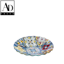 AD TREND - CIOTOLA VETRO ASSORTITO 2 DECORI DIAM 24 H 4 CM