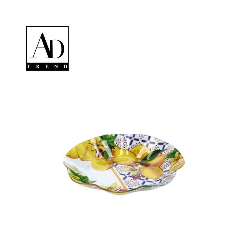 AD TREND - CIOTOLA VETRO ASSORTITO 2 DECORI DIAM 28,5 x H 5 CM AD TREND - CIOTOLA VETRO ASSORTITO 2 DECORI DIAM 28,5 x H 5 CM