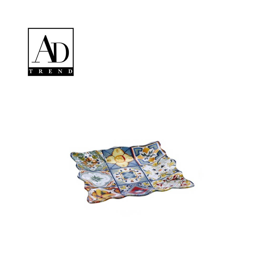 AD TREND - PIATTO QUADRATO VETRO ASSORTITO 2 DECORI CM 25x25 AD TREND - PIATTO QUADRATO VETRO ASSORTITO 2 DECORI CM 25x25