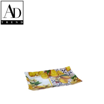 AD TREND - VASSOIO RETTANGOLARE VETRO ASSORTITO 2 DECORI 31X21XH4