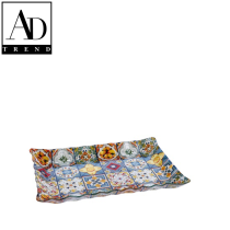 AD TREND - VASSOIO RETTANGOLARE VETRO ASSORTITO 2 DECORI 36X26XH4
