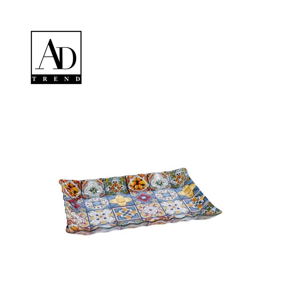 AD TREND - VASSOIO RETTANGOLARE VETRO ASSORTITO 2 DECORI 36X26XH4 AD TREND - VASSOIO RETTANGOLARE VETRO ASSORTITO 2 DECORI 36X26XH4