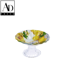 AD TREND - ALZATA VETRO ASSORTITA 2 DECORI DIAM 15 X H9,5