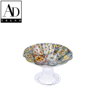 AD TREND - ALZATA VETRO ASSORTITA 2 DECORI DIAM 15 X H9,5