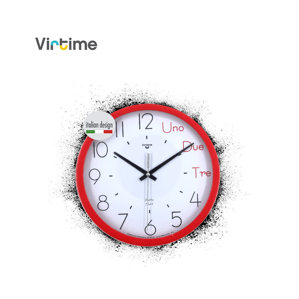 VIRTIME - OROLOGIO PARETE ABS DIAM. 25,4 CM MOVIMENTO SWP SILENZIOSO