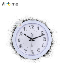 VIRTIME - OROLOGIO PARETE ABS DIAM. 20,5 CM MOVIMENTO SWP SILENZIOSO -SOLID- QUAD. BIANCO VARIE COLORAZIONI