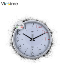 VIRTIME - OROLOGIO PARETE ABS DIAM. 23,2 CM MOVIMENTO SWP SILENZIOSO - QUAD. BIANCO
